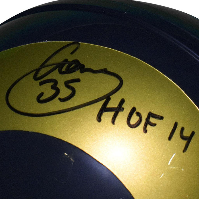 Aeneas Williams Signed HOF 14 Inscription St. Louis Rams Mini 2000-16 Throwback Football Helmet (JSA) - RSA