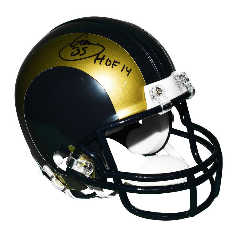 Aeneas Williams Signed HOF 14 Inscription St. Louis Rams Mini 2000-16 Throwback Football Helmet (JSA) - RSA
