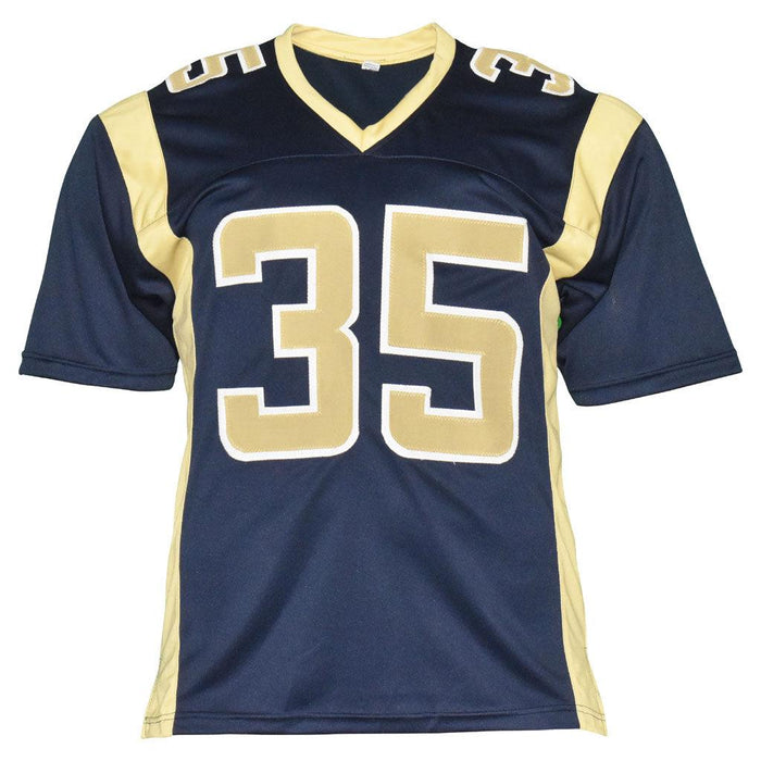 Aeneas Williams Signed HOF 14 Inscription St. Louis Blue Throwback Football Jersey (JSA) - RSA