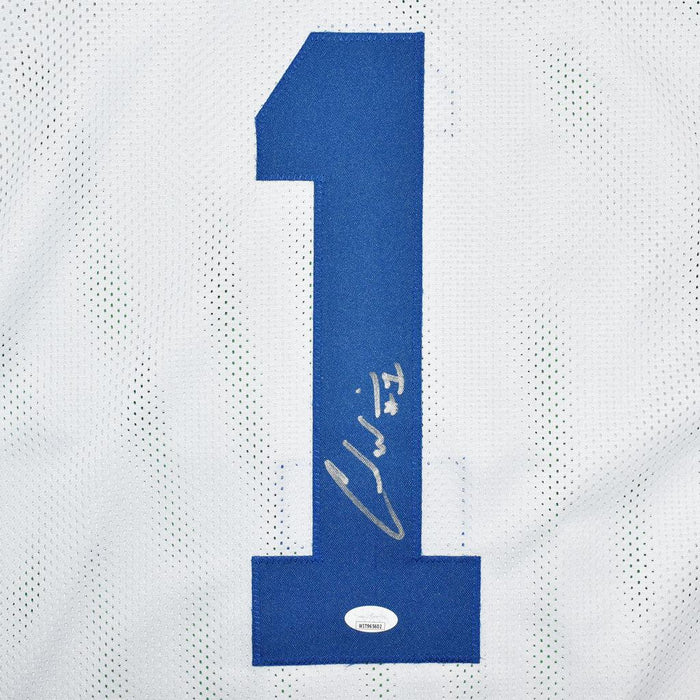 Cedrick Wilson Jr. Signed Dallas White Football Jersey (JSA) — RSA