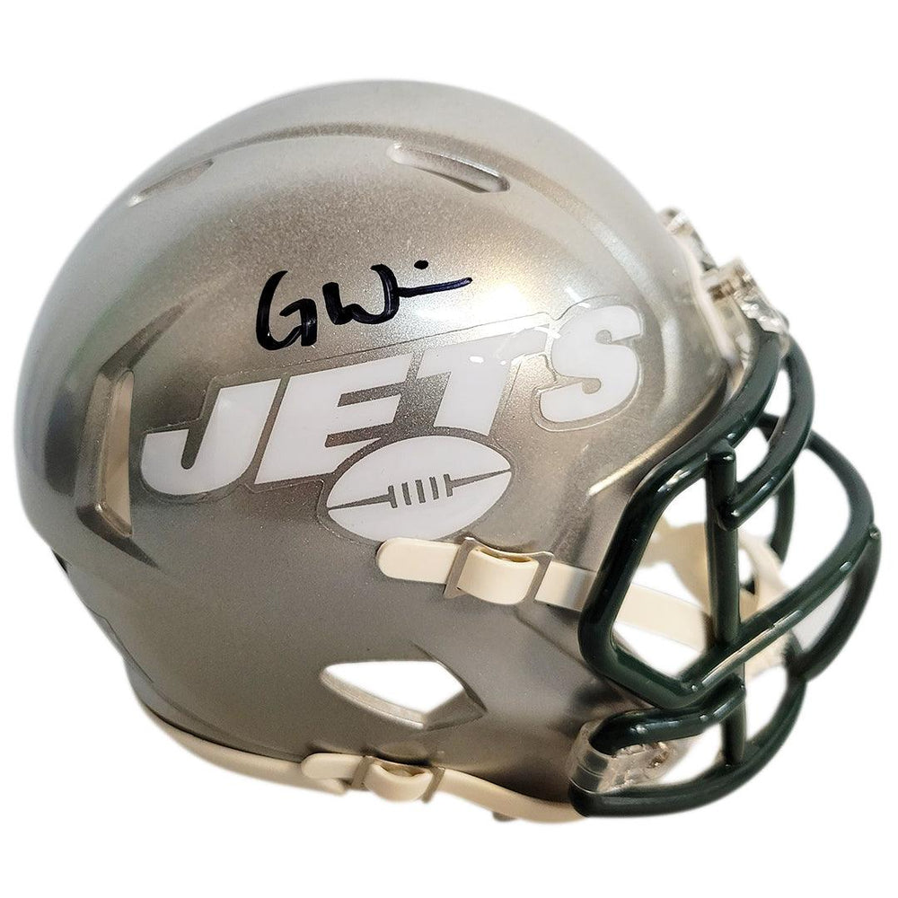 Garrett Wilson Signed New York Jets Flash Speed Mini Replica Football  Helmet (JSA)