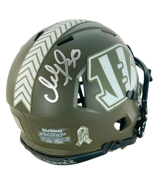 Ickey Woods Signed Cincinnati Bengals Salute to Service Speed Mini Football  Helmet (JSA)