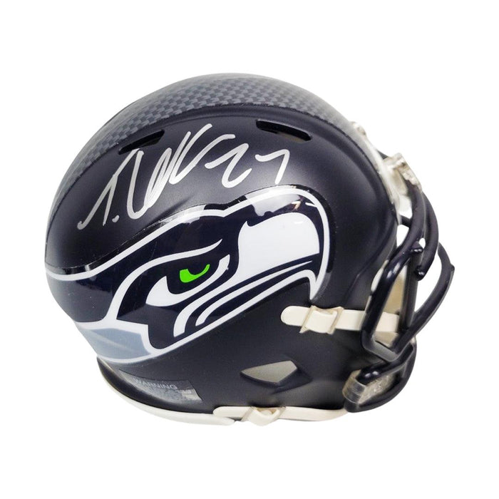 Tariq Woolen Signed Seattle Seahawks Flash Alternate Speed Mini