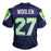 Tariq Woolen Signed Seattle Blue Football Jersey (JSA) - RSA