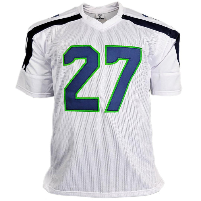 Tariq Woolen Signed Seattle White Football Jersey (JSA) - RSA