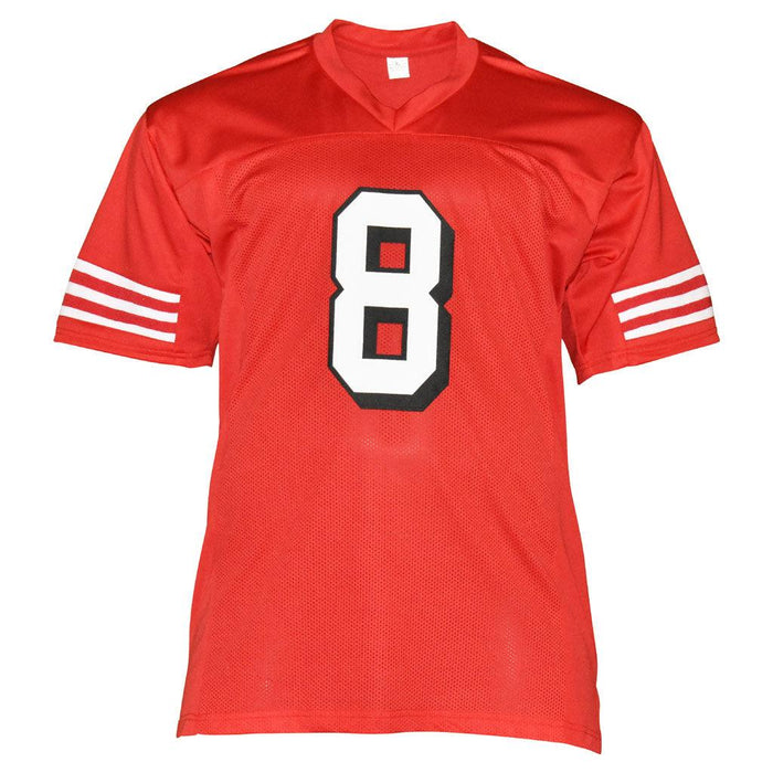 Steve Young Signed San Fransisco Red Stats Football Jersey (JSA) — RSA