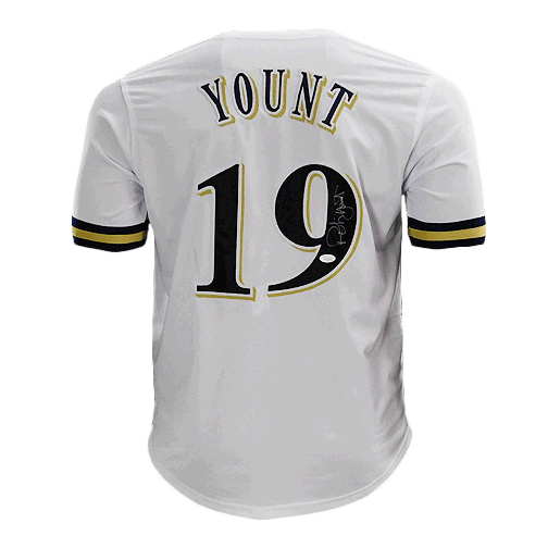 Robin Yount Signed Milwaukee White Baseball Jersey (JSA) — RSA