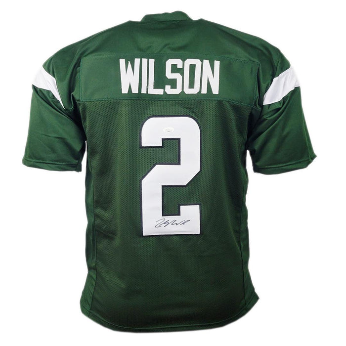 RSA Zach Wilson Signed New York Green Football Jersey (JSA)